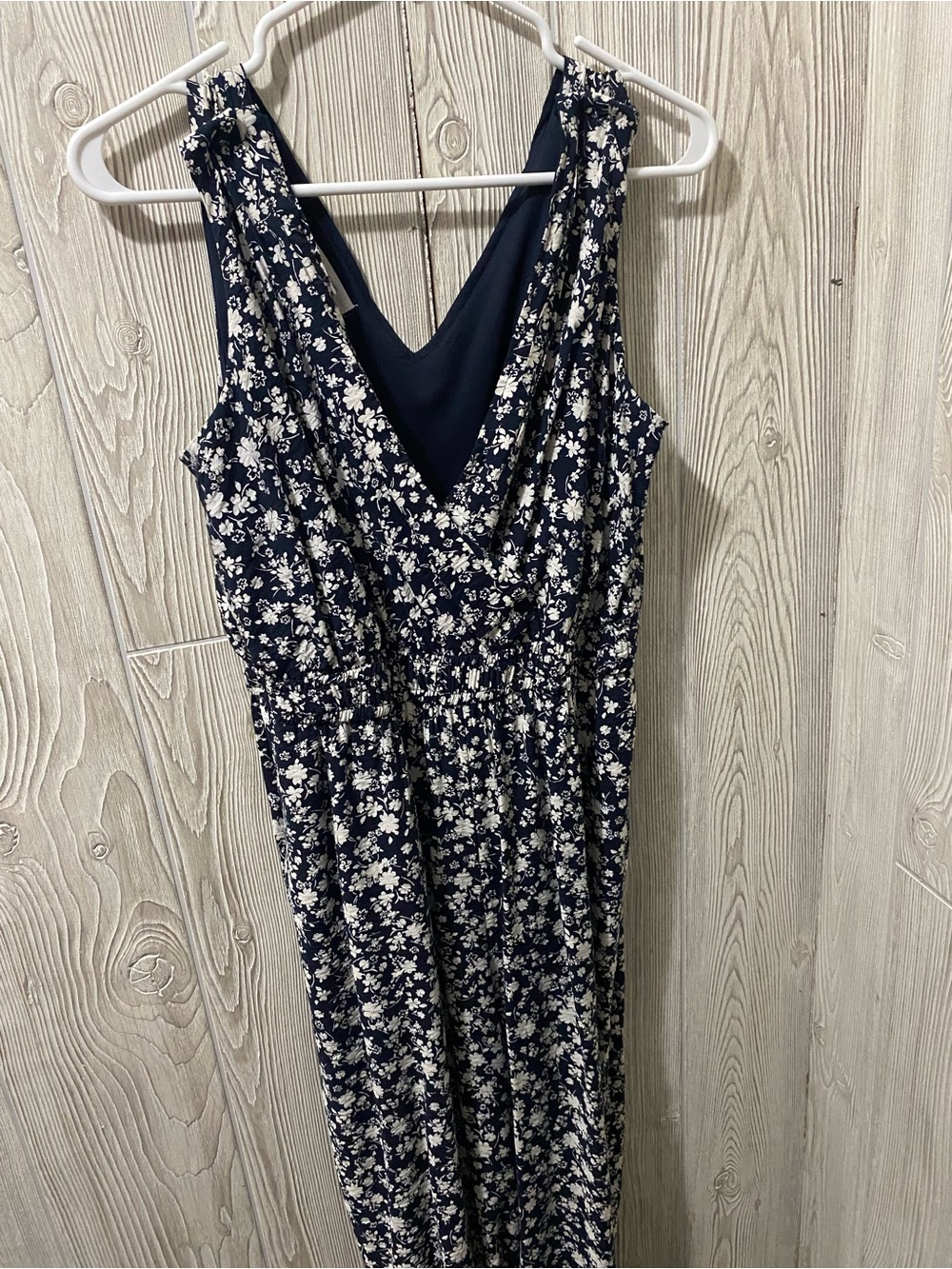 Maurices Navy Floral Jumpsuit